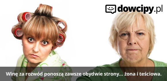 Winę za rozwód ponoszą zawsze obydwie strony... żona i teściowa.